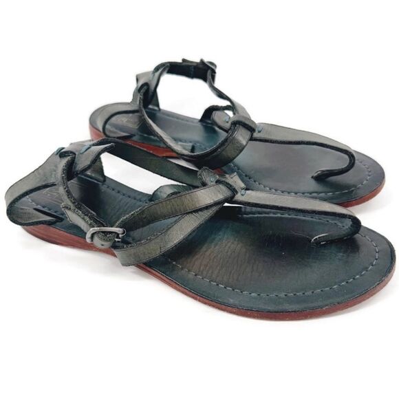 Frye Taylor Sandals Leather Thong Blue/Green Women’s 8.5 Bohemian - Picture 9 of 9